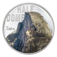 Cook Islands: Mountains – Half Dome kolorowany 2 uncje Srebra 2023 Proof Ultra High Relief