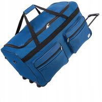DUŻA WALIZKA PODRÓZNA NA KÓLKACH 160L NIEBIESKA