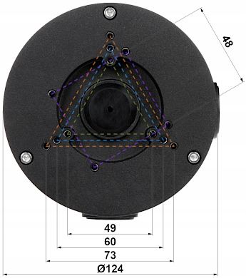 Czarna puszka montażowa adapter do kamer DVS PFA na Arena.pl