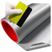 Folia Okleina Aluminium Szczotkowane Szara Silver Jasna Do Auta + Zestaw