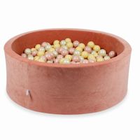 Suchy basen 110x40cm Velvet Soft Canyon Clay z piłeczkami 500szt (różowozłote, beżowe, jasnozłote)