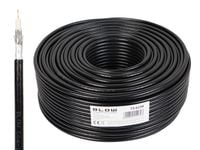 Przewód koncentryczny RG6U CU 1,02 96x ekran żelowany czarny