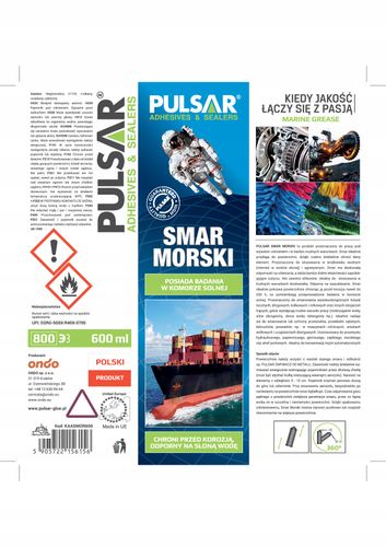SMAR MORSKI PULSAR ODPORNY NA WODĘ SŁONĄ 600 ml x8 na Arena.pl