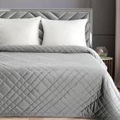 Narzuta szara welur RIA6 220X240 cm hotpress efekt 3D