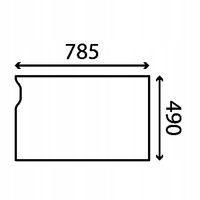 Szyba przednia dolna JCB 8025, 8025 ZTS, 8025 CTS, 8026 CTS, 8030 ZTS. 8035