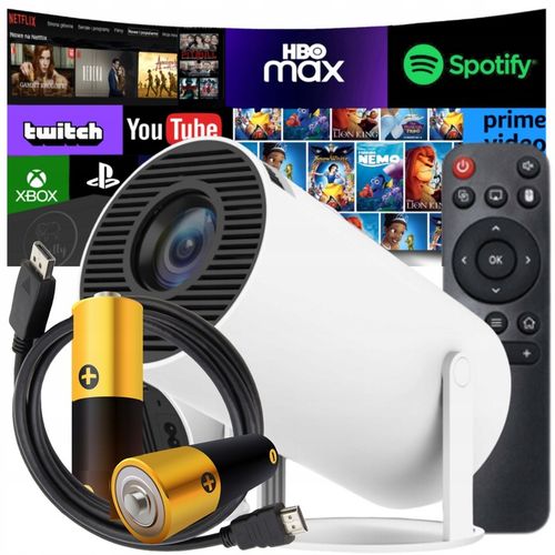 PROJEKTOR HY300 PRO 2025 WERSJA 4K WIFI PRZENOŚNY SMART ANDROID TV RZUTNIK na Arena.pl
