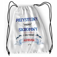 Plecak Dla Adriana Sportowy Szkolny Worek Torba Z Nadrukiem Ze Zdjęciem