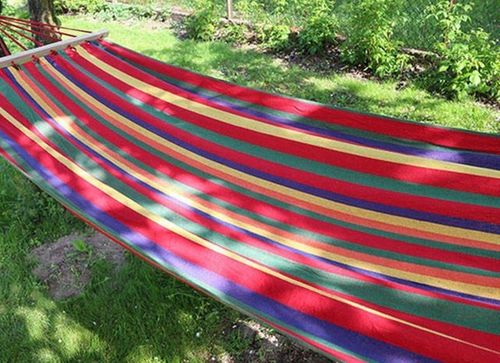 HAMAK OGRODOWY TURYSTYCZNY JEDNOOSOBOWY Z DRĄŻKIEM MOCNY 1 OSOBOWY 260x80CM na Arena.pl