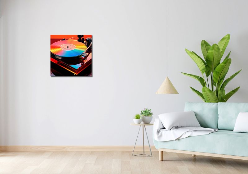 Obraz 50x50cm Wibracje Retro Winyli zdjęcie 2