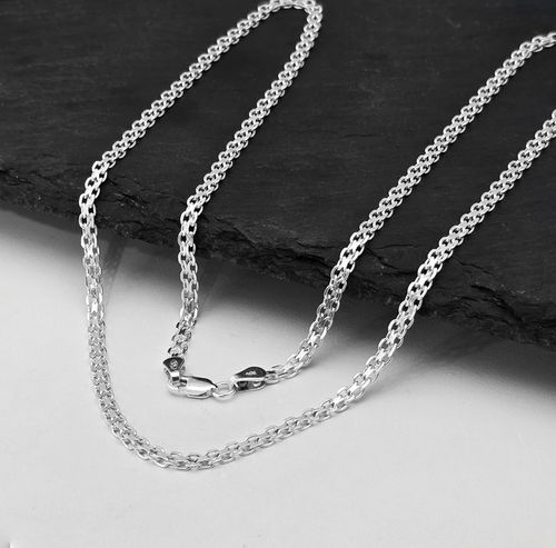 Solidny Łańcuszek Na Szyję Bismarck Srebro 925 Splot Bismark | 50 cm x 3 mm na Arena.pl