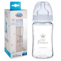 CANPOL Butelka antykolkowa szeroka ROYAL 240ml niebieska