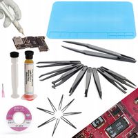 ZESTAW LUTOWNICZY GSM 8 PĘSET ANTYSTATYCZNYCH + TOPNIK + MATA + PLECIONKA