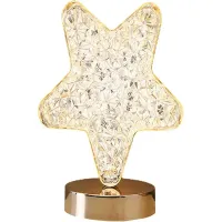 Lampka nocna stołowa gwiazda kryształ led rgb usb delikatnie oświetla