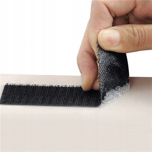 SAMOPRZYLEPNY RZEP TAŚMA ROLKA Z KLEJEM MOCNA szer. 50 mm * 5 METRÓW CZARNY na Arena.pl