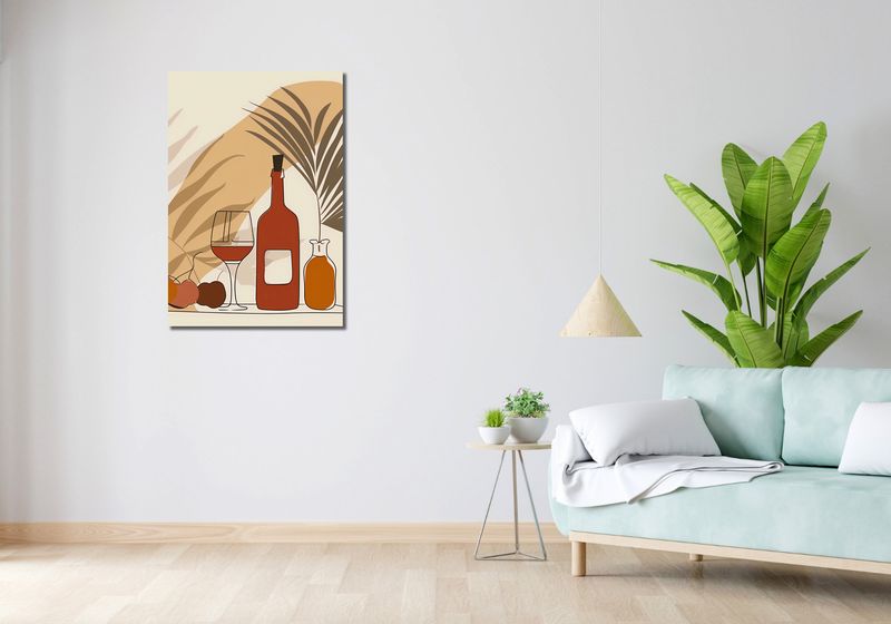 Obraz 60x90cm Winko przy Palmach zdjęcie 2