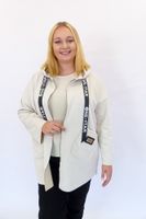 Beżowa Kurtka na Zamek z Kapturem UNI