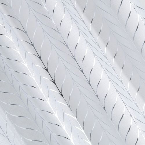 Firana na przelotkach z srebrnym nadrukiem BIRAY 140X250 biała + srebrna na Arena.pl