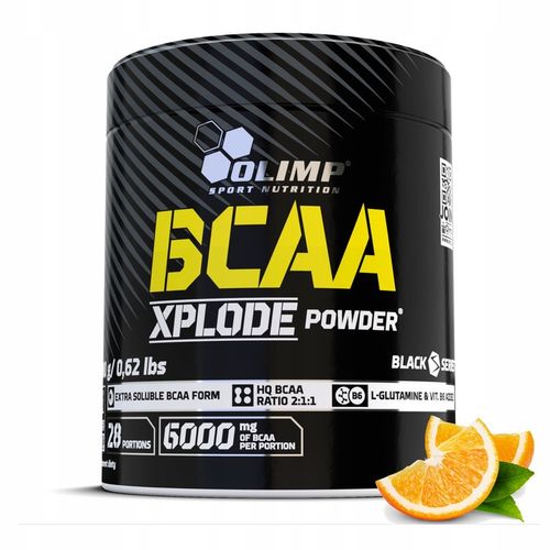 Proszek BCAA Xplode Powder Olimp 280 g pomarańczowy na Arena.pl