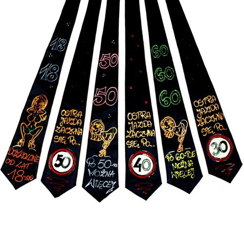PREZENT NA URODZINY KRAWAT 18 30 40 50 60 70 na Arena.pl