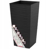 DONICZKA Z WKŁADEM DONICA NA KWIATY 47 CM CZARNA