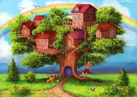 PUZZLE 1000 DOMKI NA DRZEWIE