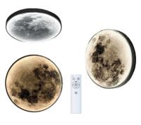 Lampa Plafon LED MOON Księżyc ring pilot 40cm 22W Wobako