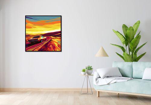 Plakat 80x80cm Pędź Przed Siebie na Arena.pl