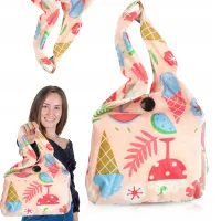 EKO TORBA SKŁADANA NA ZAKUPY 41×65CM - KOMPAKTOWA I PRAKTYCZNA WYTRZYMAŁA