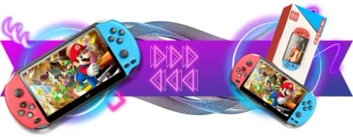 Konsola Przenośna do gier BEZPRZEWODOWA Polskie MENU 5000 GIER Retro x12 na Arena.pl