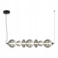 Lampa Sufitowa DAPHNE Czarny Szklane Klosze 40W LED 117x130cm Lampa Wisząca