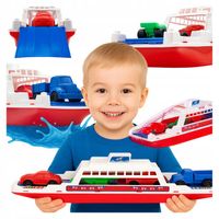 ZABAWKA STATEK duży PROM do WODY WANNY KĄPIELI na BASEN na PLAŻĘ 42 cm