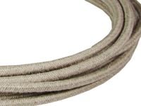 Przewód w oplocie naturalnym z lnu 2*0,75 OMY