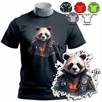 KOSZULKA T-SHIRT MĘSKI WZORY DO WYBORU - PANDA BAMBUS NATURA ZWIERZE - XXL