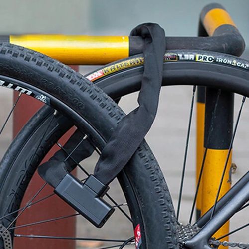zapięcie rowerowe gruby łańcuch w osłonie zamek na klucz 0.97 m na Arena.pl