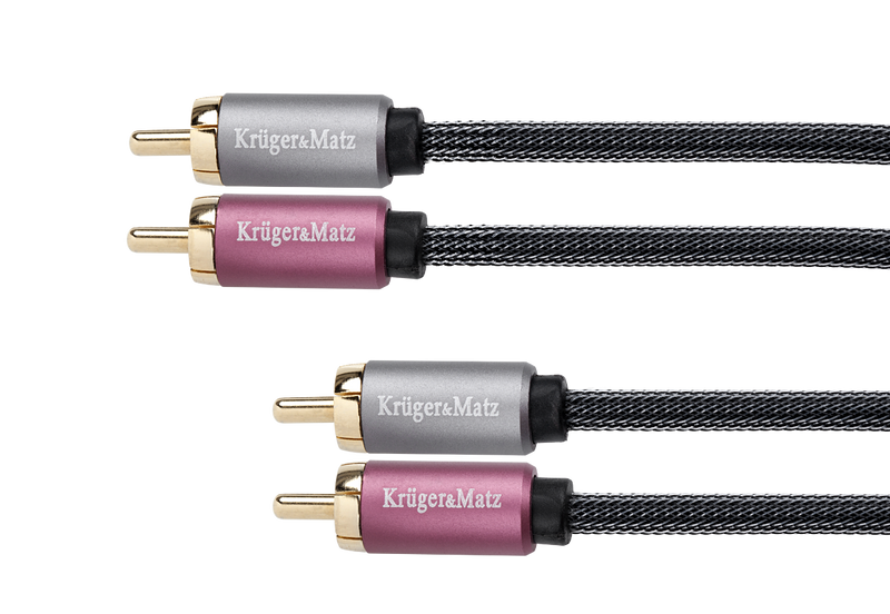 KM0305 Kabel 2RCA-2RCA 1.8m Kruger&Matz zdjęcie 1