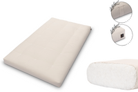 Materac 120x200 Bawełniany - Pascall Futon Medium Natural - Ecru