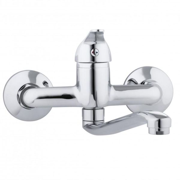 BATERIA KUCHENNA ŚCIENNA KRAN OBROTOWY DŁUGI CHROM zdjęcie 4