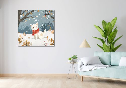 Obraz 90x90cm Śnieżny Kompan na Arena.pl