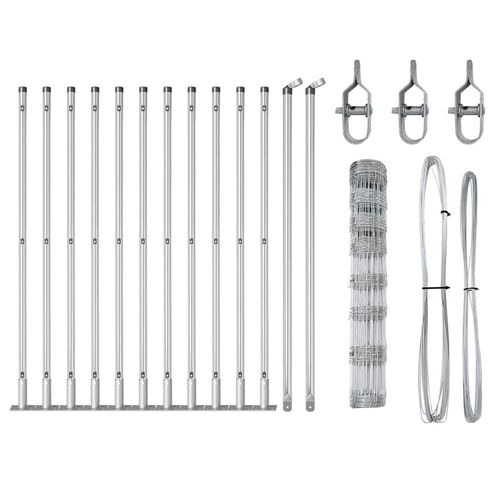 Ogrodzenie pastwiskowe Srebrny 25 x 1 m Stal galwanizowana na Arena.pl