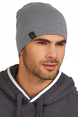 CZAPKA ZIMOWA MĘSKA CIEPŁA DWUWARSTWOWA na POLARZE OCIEPLANA klasyczna na Arena.pl