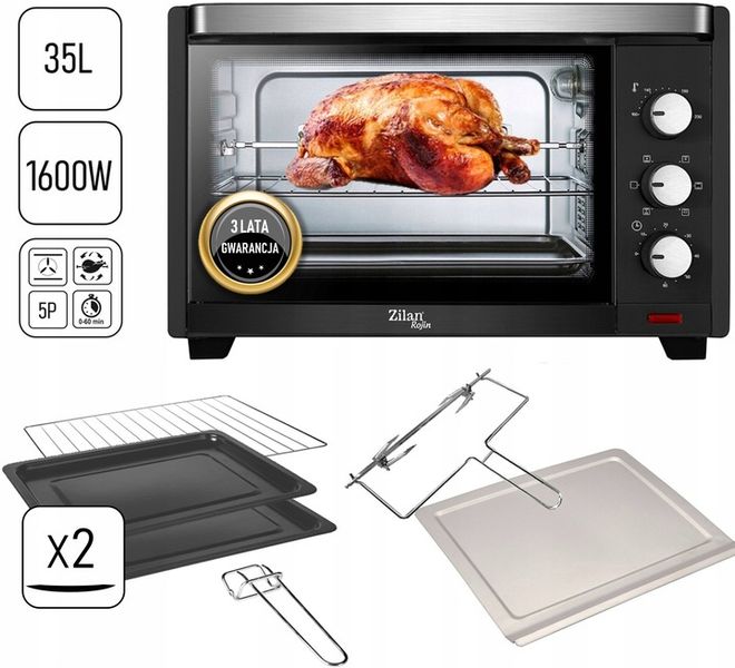 PIEKARNIK ELEKTRYCZNY 35L TERMOOBIEG+ROŻEN+GRILL zdjęcie 7