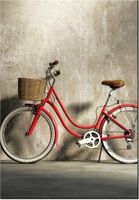 100 70CM OBRAZ PŁÓTNO CZERWONY ROWER PŁÓTNO RAMA