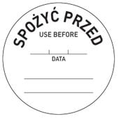 Naklejki food safety spożyć przed PL EN 500 szt. Hendi 850145