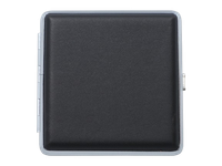 Czarna Metalowa Papierośnica Pokryta Gładką Matową Ekoskórą Gentelo