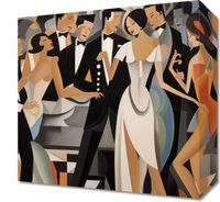 Obraz 30x30cm Bal w Art Deco