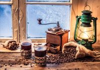 Fototapeta 3D do kuchni okno lampa 130x80 FLIZ