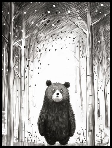 Plakat 60x80cm Ciekawski Miś na Arena.pl