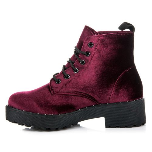 Welurowe Botki Bordo r.37 na Arena.pl