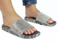 Klapki gumowe wężowy wzór cyrkonie 36