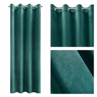 ZASŁONA WELUROWA VELVET PRZELOTKI 140X250 TURKUS